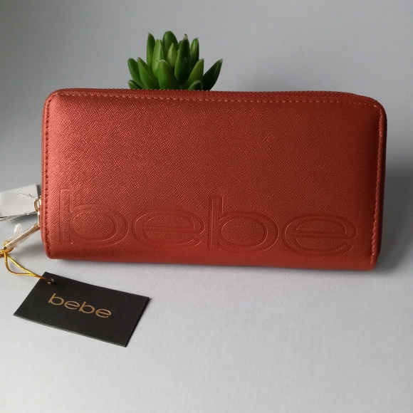 bebe Handbags - Wallet  Bebe By Angelica  Zip Around Ladies Sparkly Red  With around  ziper  New